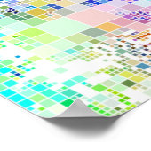 Poster Carrés géométriques Pastel (Coin)