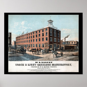 Poster Carriage Factory Philadelphia PA Imprimer