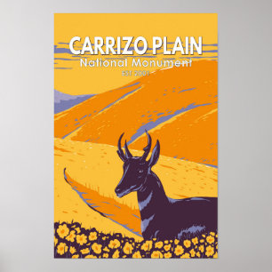 Poster Carrizo Plain National Monument Californie Vintage