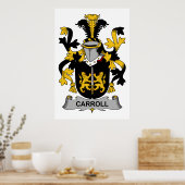 Poster Carroll Family Crest (Cuisine)
