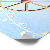 Poster Carrosse de princesse dorée Histoire bleue Personn (Coin)