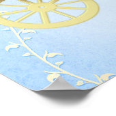 Poster Carrosse doré élégant Princesse histoire bleue (Coin)