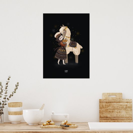 Poster CARROT LAMA par Alexandra Dikaia (Cuisine)