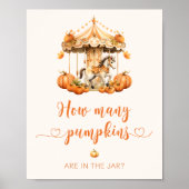 Poster Carrousel d'automne devine combien de citrouilles (Devant)
