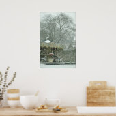 Poster Carrousel de neige Paris (Cuisine)