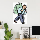 Poster Carrying A Bag Of Money (Bureau à domicile)