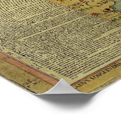 Poster Carta Marina Carte de Scandinavie par Olaus Magnus (Coin)