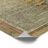 Poster Carta Marina Carte de Scandinavie par Olaus Magnus (Coin)