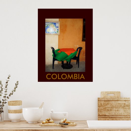 POSTER CARTAGENA, COLOMBIE (Cuisine)