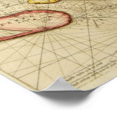 Poster Carte 1660 du Texel (Coin)