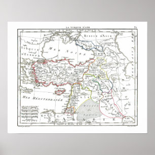 Poster Carte 1806 - La Turquie d'Asie