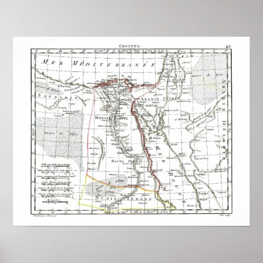 Poster Carte 1806 - L'Egypte (Devant)