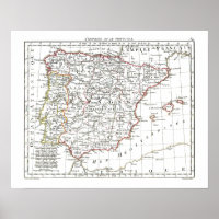 Carte 1806 - L'Espagne et le Portugal