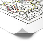 Poster Carte 1806 - L'Europe (Coin)