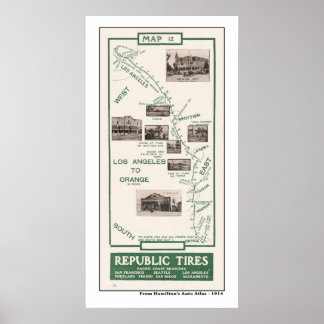 Poster Carte 1914, LA à Orange