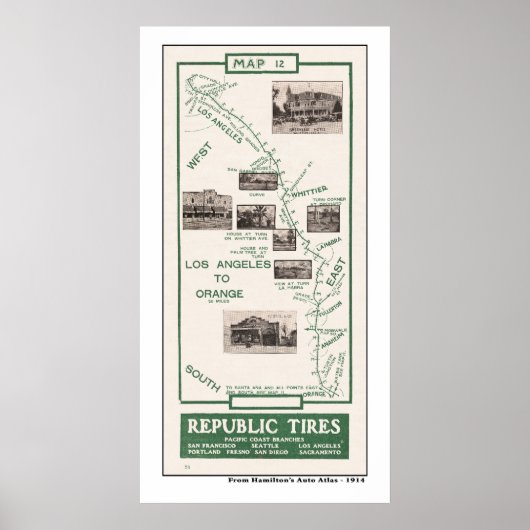 Poster Carte 1914, LA à Orange (Devant)