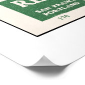 Poster Carte 1914, lac Fallen Leaf et Tallac (Coin)