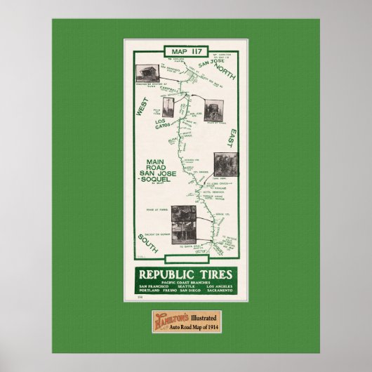 Poster Carte 1914, San Jose à Soquel (Devant)