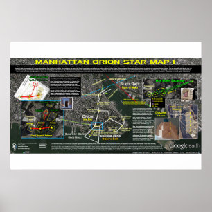 Poster Carte 1 de Manhattan Orion Star