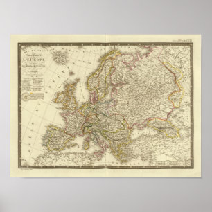 Poster Carte 2 de l'Europe
