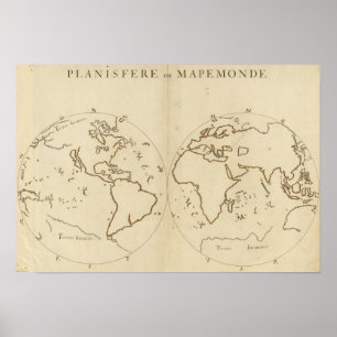 Poster Carte 2 du monde