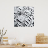 Poster Carte Abstraite (Cuisine)