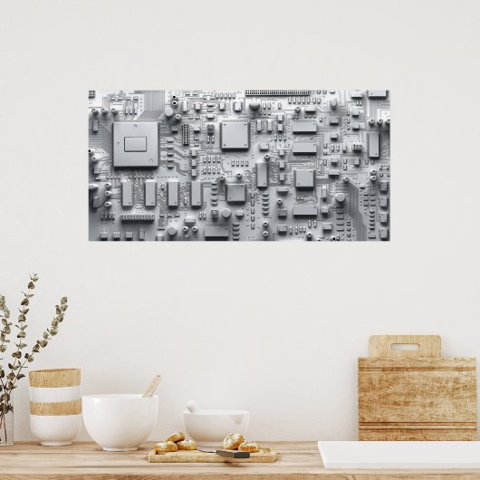 Poster Carte Abstraite (Cuisine)