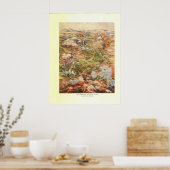 Poster Carte aérienne 1910 - Parc national de Yellowstone (Cuisine)