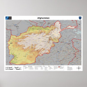 Poster Carte Afghanistan
