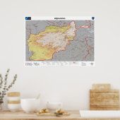 Poster Carte Afghanistan (Cuisine)