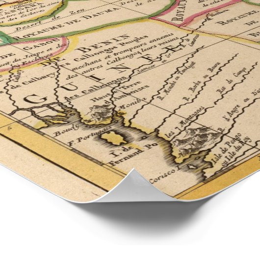 Poster Carte africaine (Coin)