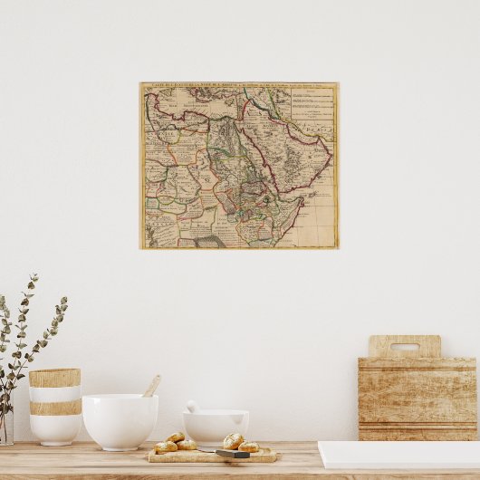 Poster Carte africaine (Cuisine)