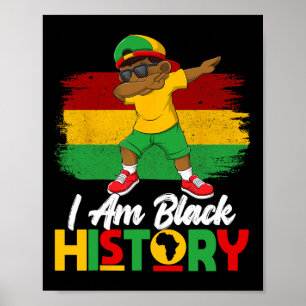 Poster Carte Afrique Mois de l'Histoire des Noirs Fierté 
