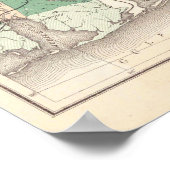 Poster Carte agricole vintage de l'Alabama (1882) (Coin)