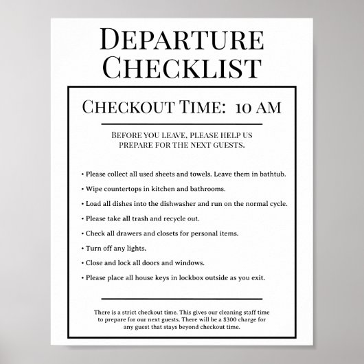 Poster Carte Airbnb de location de vacances (Devant)