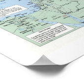 Poster Carte Al' Aqabah Jordanie 1993 (Coin)