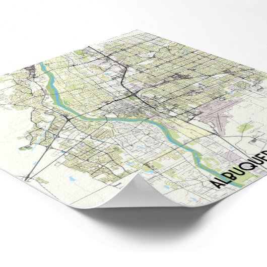 Poster Carte Albuquerque (Coin)