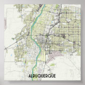 Poster Carte Albuquerque (Devant)