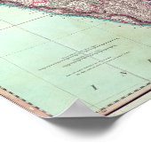 Poster Carte améliorée de l'Inde publiée à Londres 1820 (Coin)