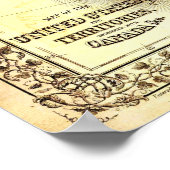 Poster Carte Amérique du Nord (Coin)