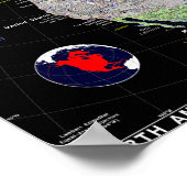 Poster Carte Amérique du Nord (Coin)