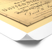 Poster Carte Amérique Extraordinaire 1839 (Coin)