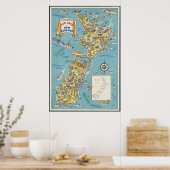 Poster Carte amusante de la Nouvelle-Zélande (Cuisine)