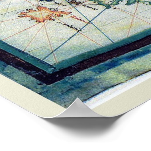 Poster Carte ancienne de la mer Noire (Coin)