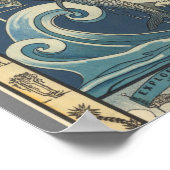 Poster Carte ancienne de la péninsule de Floride (Coin)