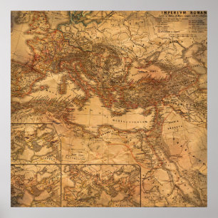 Poster Carte ancienne de l'Europe