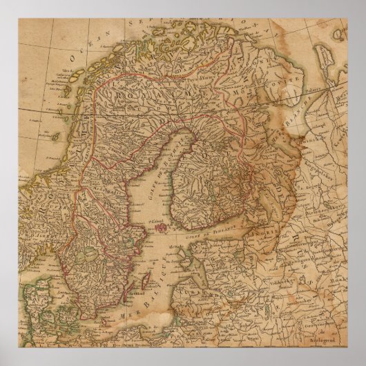 Poster Carte ancienne de l'Europe (Devant)