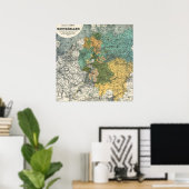 Poster Carte ancienne de l'Europe (Bureau à domicile)