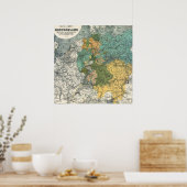 Poster Carte ancienne de l'Europe (Cuisine)