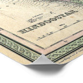 Poster Carte ancienne de l'Inde, 1853 (Coin)